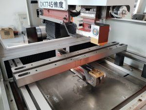 wire cut machine worktable and clamp